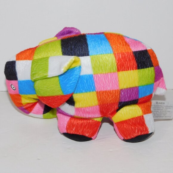 Kids Preferred 2007 David McKee ELMER the PATCHWORK ELEPHANT Plush 8.5" Stuffed - Picture 4 of 6